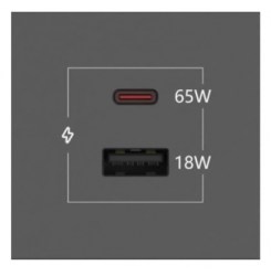 Розетка Kramer MC-C65W/A18W(B)